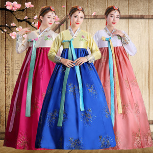韩国宫廷改良韩服大长今古装朝鲜服装鲜族服女成人民族舞蹈演出服