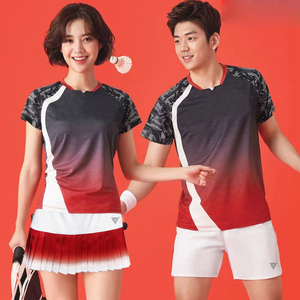 韩国新款羽毛球服套装女男无袖网球半身短裙裤乒乓球气排球运动服