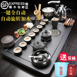 景德镇汝窑茶盘茶台全自动上水紫砂茶具套装家用烧水壶一体客厅办