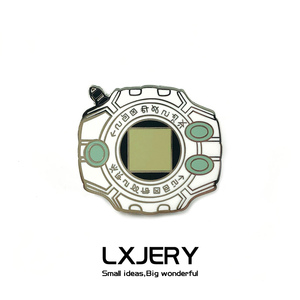 LXJERY 数码宝贝Digimon暴龙机胸针 卡通动漫徽章 创意书包装饰