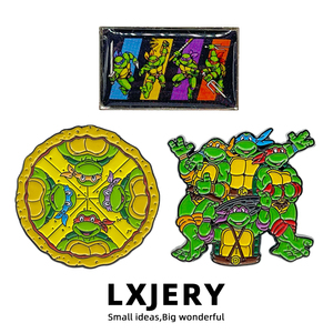 LXJERY 忍者神龟胸针 动漫金属徽章 创意书包装饰
