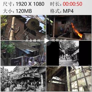 重庆渝中半岛十八梯古街巷老房子市井烟火怀旧高清实拍视频素材