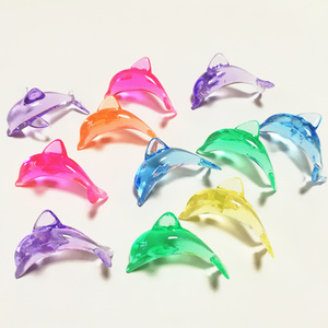 儿童海豚摆件玩具小孩塑料水晶宝石电玩城宝石机奖励海底动物宝藏