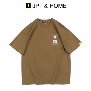 JPTHOME23夏轻尚系列男士微阔版型字母图案印花短袖圆领T恤