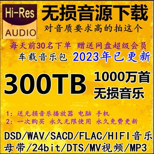 DSD无损音源HIFI音乐包wav/flac/dts/5.1声道车载mv视频mp3下载