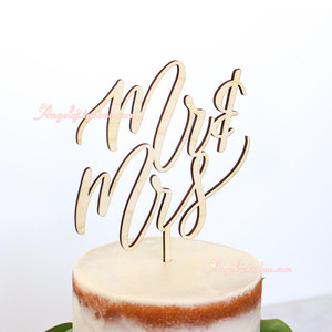Mr and Mrs Wedding Cake Topper定制婚礼蛋糕插牌甜品台蛋糕装饰