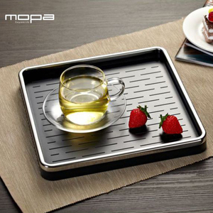 mopa北欧正方形塑料小托盘家用水杯茶盘欧式创意果盘咖啡盘收纳盘