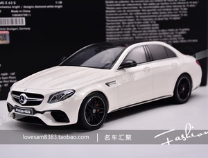 原厂 GT SPIRIT 1:18 奔驰 AMG E63S 4MATIC 珍宝白 黑色 车模