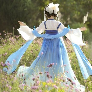 春夏风汉服女一整套古装汉服小个子汉服古风齐胸百折长裙全套时尚