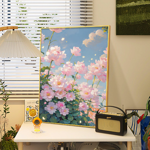 浪漫花朵装饰画玄关客厅摆件卧室温馨花卉艺术壁画沙发背景墙挂画