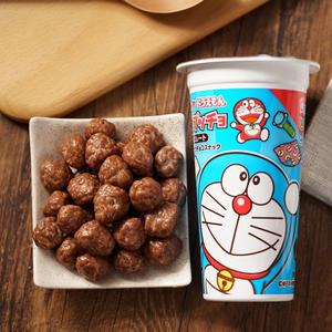 日本进口零食 哆啦A梦小叮当机器猫巧克力图层麦丽素巧克力球38g