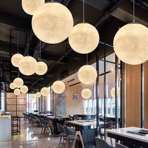 北欧星球灯月球吊灯圆球餐厅服装店店铺商用工程创意氛围月球灯