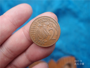 新西兰硬币2分1974年21mm 新西兰2分外外国硬币实物锡244