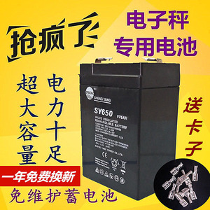 上海友声电子秤蓄电池可充电4v4ah6v4ah电瓶电子台秤通用配件包邮