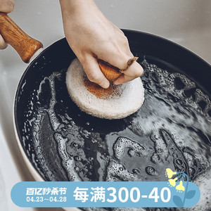 天然剑麻丝瓜瓤洗锅刷厨房家用洗碗刷圆形毛刷子刷锅刷碗清洁神器