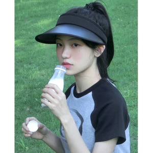 防晒遮阳空顶帽女夏季韩国日系简约鸭舌帽遮脸户外防紫外线太阳帽