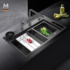 MABATON曼巴顿集成智能水触媒果蔬清洗厨房多功能洗杯器水槽双槽