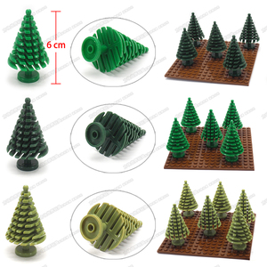 大松树3颗积木小颗粒街景城市绿化配件模型拼装玩具兼容乐高3471
