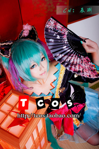 TCOS V家 初音cos 花魁和服 PROJECT DIVA2 cosplay动漫cos服