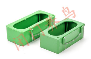鸟食盒防溅防撒塑料水盒罐盆方形珍珠文鸟虎皮牡丹鹦鹉鸟用品具