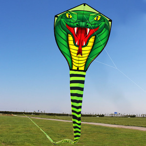 潍坊风筝 15米/30米竹叶青 青蛇眼镜王蛇 新款大型成人卡通风筝