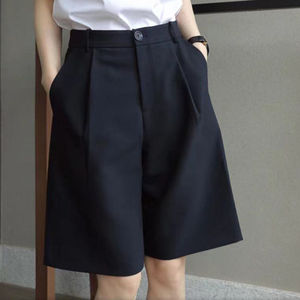 黑色西装短裤女2024新款夏季垂坠感通勤英伦风休闲时尚显瘦五分裤