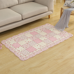 粉色儿童床垫可爱木地板地垫田园全棉布艺榻榻米瑜枷爬行地毯包邮
