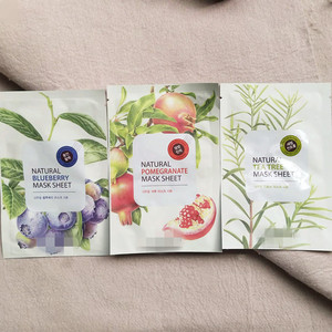 3款可选！韩国d//xian蓝莓/红石榴/茶树 水果精华面膜贴 祛痘美白