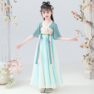 童装女童汉服夏装儿童古装礼服中国风小女孩唐装裙子夏季连衣裙