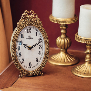 你可居法式复古座钟桌面摆件卧室床边钟表台钟装饰时钟摆放式