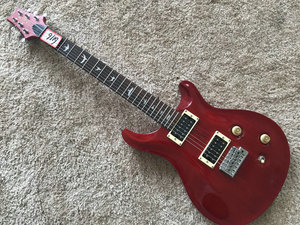 出口尾单 国产 P-R-S 枫木单板贴面 单摇 电吉他 酒红色 编号6116