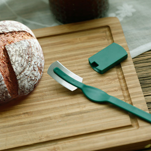 弧形面包割刀 专业 法棍欧包割纹 发酵布 商用烘焙工具推荐绿色