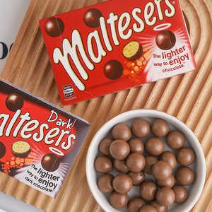 澳洲maltesers麦提沙麦丽素牛奶巧克力黑巧克力豆儿童零食盒装90g