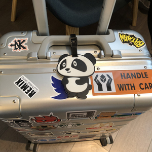 拉杆箱卡通大熊猫行李牌标签登飞机牌旅行箱打包带挂牌吊牌托运牌