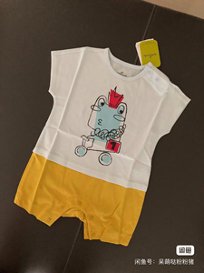 贺曼夏季纯棉短袖连体连身衣73.80码女童装婴儿宝宝