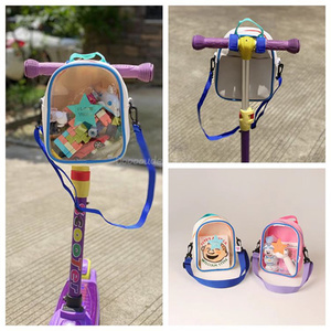 ins韩风透明包包滑板车挂包拎包自行车篮包推车玩具包街拍手提包