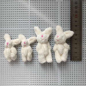 毛绒玩具关节米白小兔子手机宝宝儿童衣服帽子配件小挂件辅料饰品