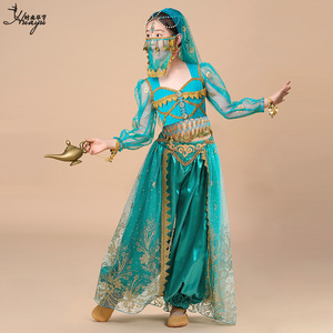 2024儿童印度舞蹈服茉莉公主敦煌异域风情民族舞幼儿长袖表演套装