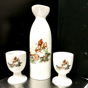 70/80年代邯郸陶瓷一厂三打白骨精酒具，一壶二个杯子