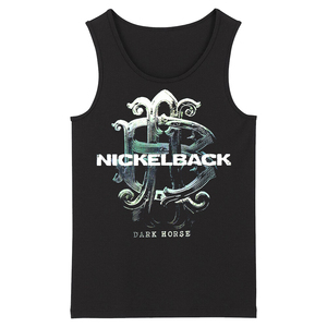 Nickelback五分钱乐队二股筋金属核摇滚男士背心全棉跨栏无袖T恤