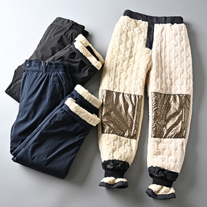 全天候极寒防钻风双层裤脚加厚加绒羊羔绒石墨烯护膝保暖休闲棉裤