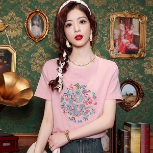 24夏季新款新中式国风潮流复古T恤衫休闲百搭时尚优质甜美女上衣.