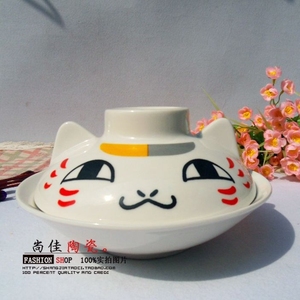 夏目友人帐专柜订单 猫先生 猫老师 B赏砂锅盖 陶瓷盖子日式卡通