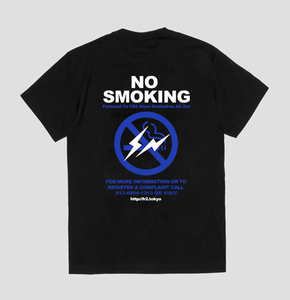 #FR2 x Fragment 联名藤原浩 蓝色闪电 No Smoking 男女短袖T恤潮