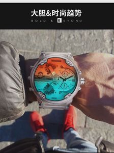 欧美大表盘手表男超大霸气果冻手表学生韩版石英手表硅胶手表带