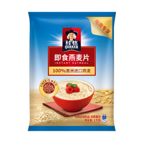 桂格即食燕麦片1000g*1袋装早餐冲饮营养原味代餐麦片整箱批发