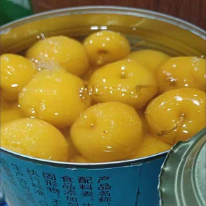新鲜1大罐装桃食慧3000克商用糖水海棠果罐头沙果太平果水果罐头