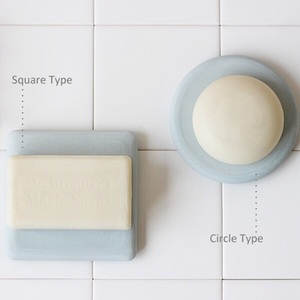 日本创意硅藻土吸水皂托 方形圆形沥水肥皂盒 日式卫生间香皂盒