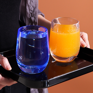 家用水杯防摔透明有机玻璃酒店果汁冷饮柠檬水亚克力商用餐厅杯子