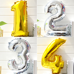 16寸金色字母加厚铝膜数字母婚房布置生日快乐派对结婚礼用品气球